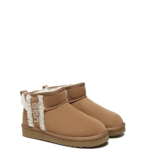 UGG Boots Sheepskin Wool Shearling Lined Ankle Ultra Mini Darby