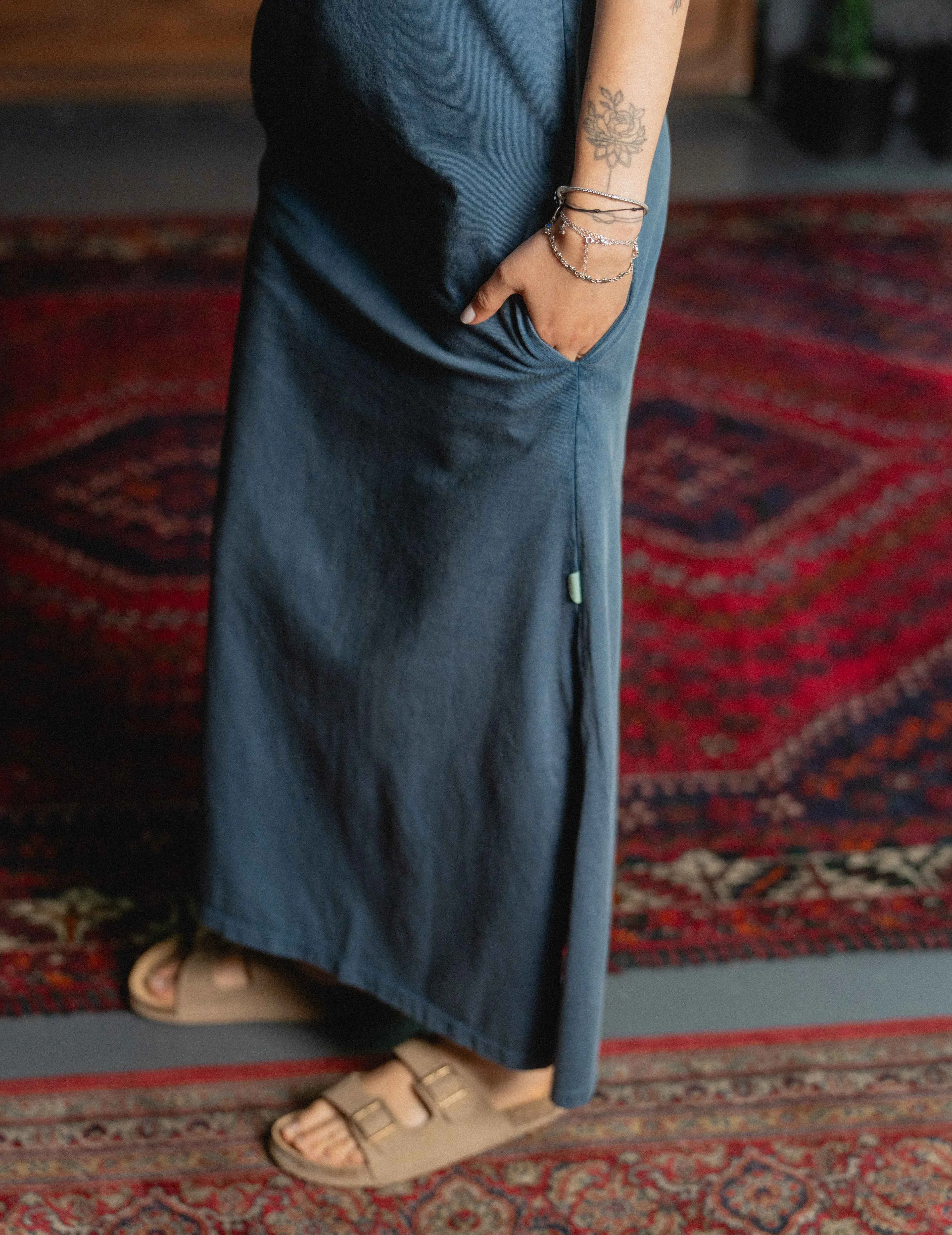 Vintage Heavyweight Dress Washed Blue