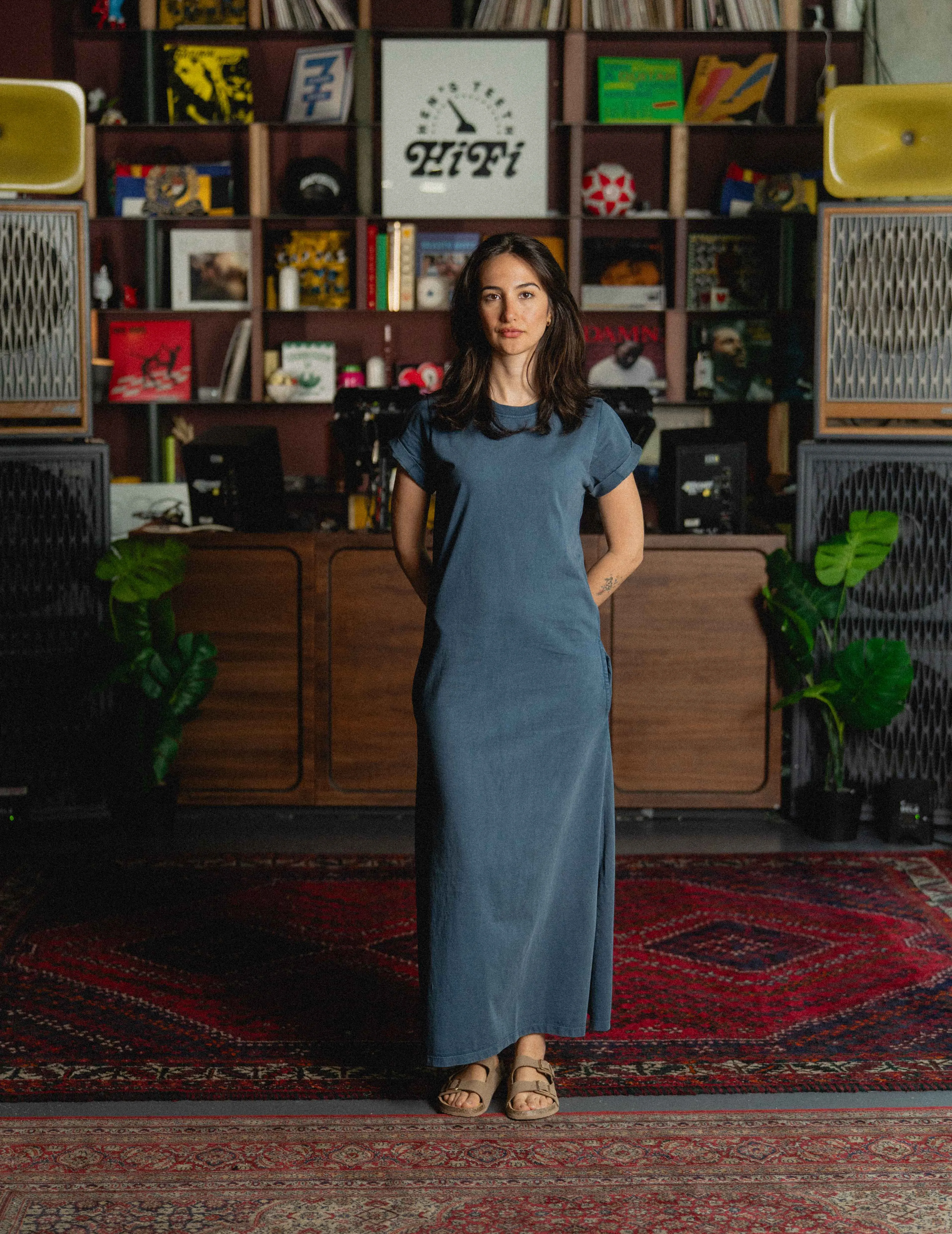 Vintage Heavyweight Dress Washed Blue