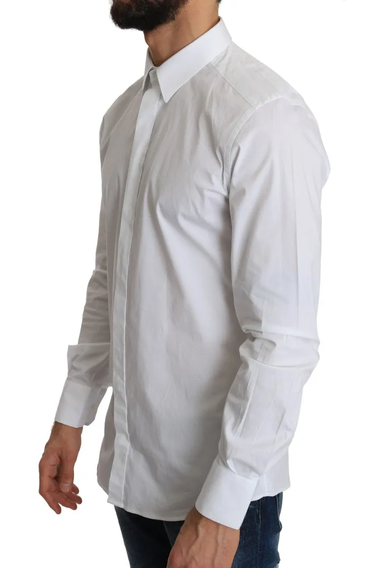 White Cotton GOLD Stretch Slim Dress
