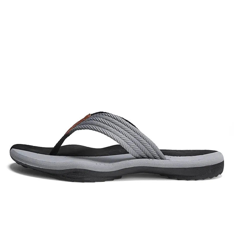 Woven Striped Lightweight Non-slip Comfortable Flip-flops