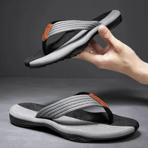Woven Striped Lightweight Non-slip Comfortable Flip-flops